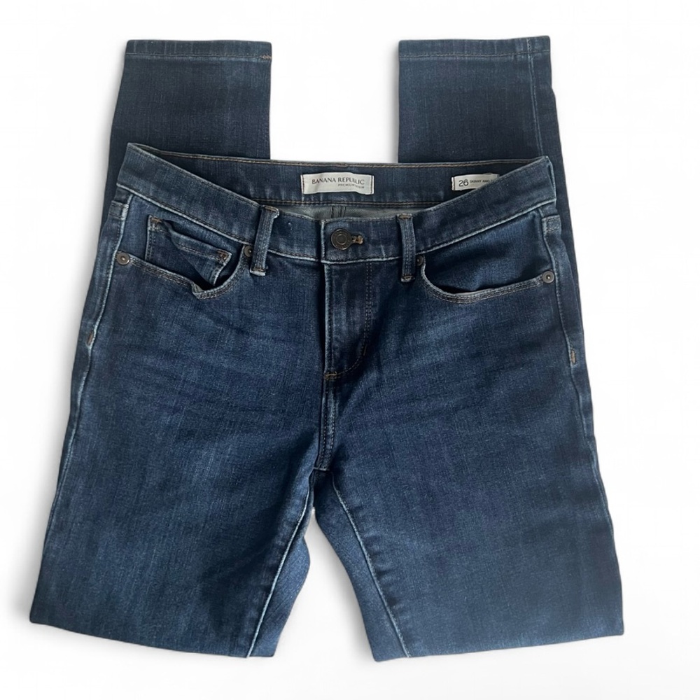Banana Republic Skinny Ankle Dark Wash Denim Jeans Size 26